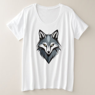Fierce Wolf Face Tee - Bold & Stylish par WildAura