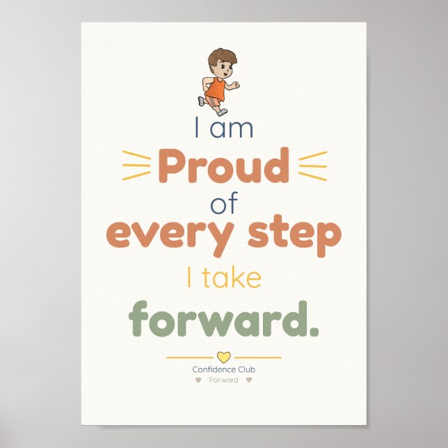 Fière | Affiche d'affirmation pour enfants (Devant)