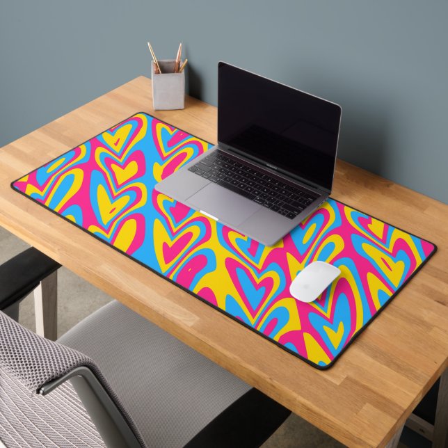 Fière de la pansexualité groovy trippy ondulée et  (Bureau 2)