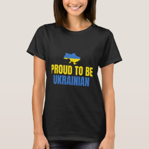 Fière de porter un T-shirt ukrainien Drapeau de l'