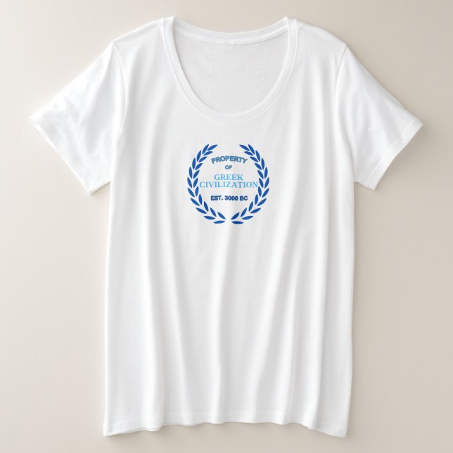 Fière d'être grecque -Propriété de la civilisation (Design devant)