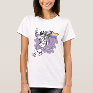 Fière D'Être Moi-Même Un T-shirt Astronaut LGBTQ