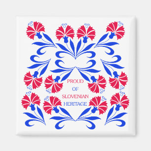 Fière Du Magnet Carré Du Patrimoine Slovène