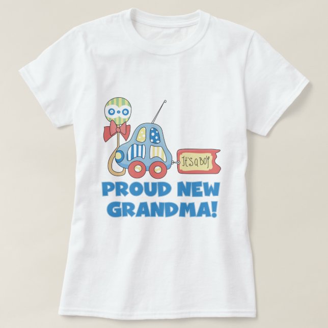 Fière nouvelle grand-mère-C'est un garçon Tshirts  (Design devant)