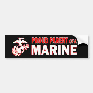 Fière parente d'un Sticker de pare-chocs US Marine