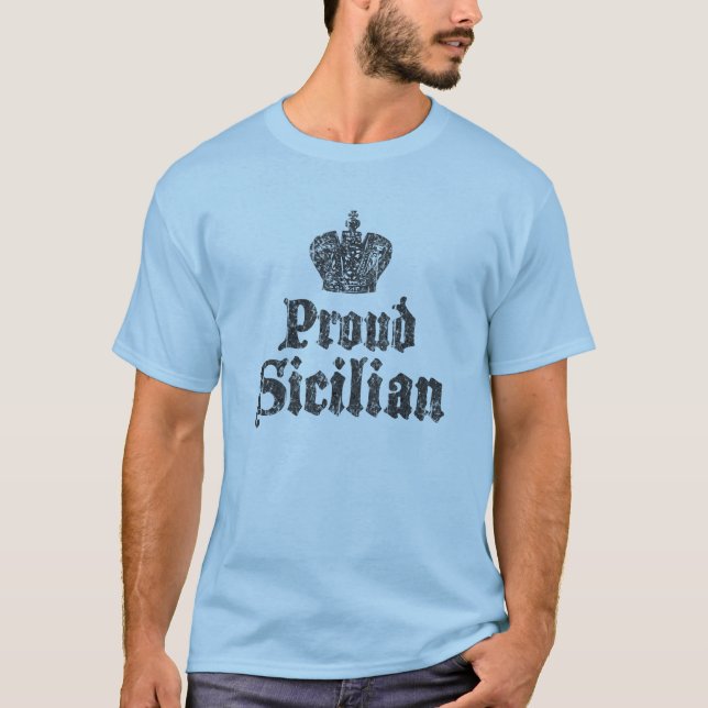 Fière Sicile Hommes T-Shirt Sicilien (Devant)