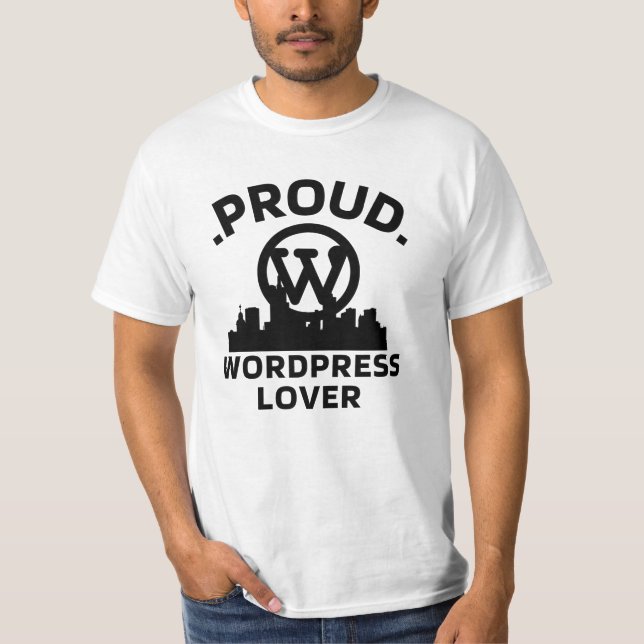 Fière WordPress Aimer T-shirt blanc pour hommes (Devant)