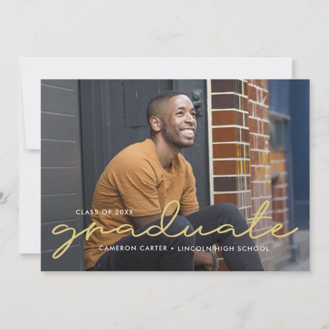 Fièrement rédigée, couleur modifiable, invitation  (Devant)