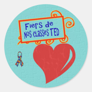Fiers de nos classes TED - autocollants