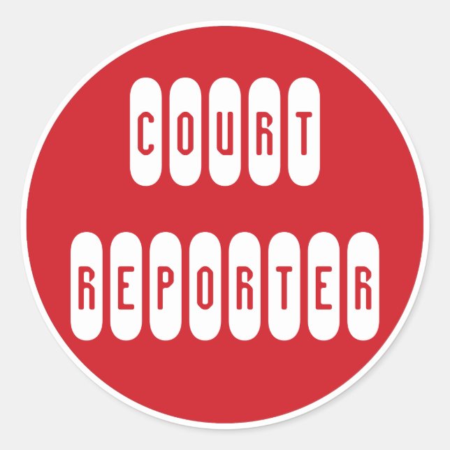 Fiers Journal Reporter rouge blanc autocollants (Devant)