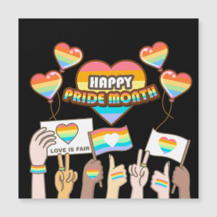 Fierté amour. L'amour est juste. Mois de fierté.