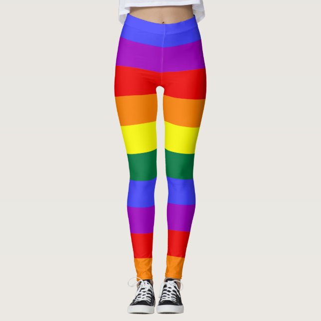 Fierté arc-en-ciel cool Leggings (Devant)