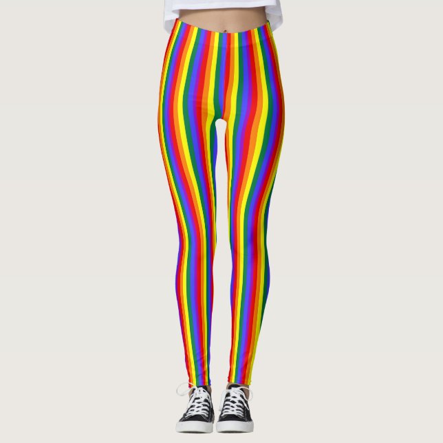 Fierté arc-en-ciel cool Leggings (Devant)