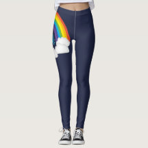 Fierté arc-en-ciel Leggings de défilé bleu profond