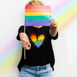 Fierté arc-en-ciel LGBTQ Girls Basic Dark T-Shirt