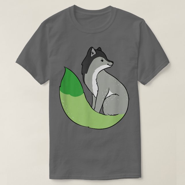 Fierté Aromantique Fox T-shirt Asexuel (Design devant)