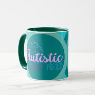 Fierté autistique Mug de café Turquoise