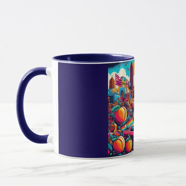 Fierté de l'État des pêches : Mug icône d'Atlanta (Gauche)