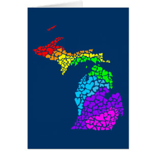 fierté du Michigan : coeurs d'arc-en-ciel