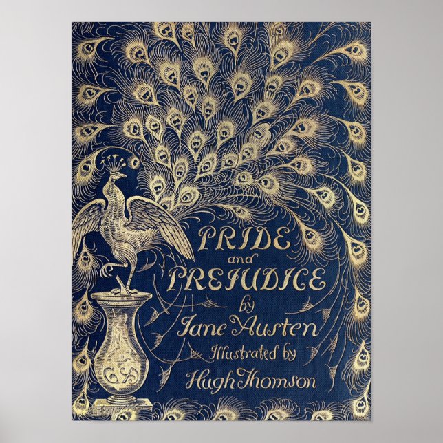 Fierté et préjugé Poster de couverture antique 12" (Devant)