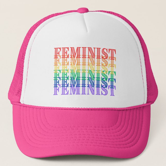 fierté féministe casquette arc-en-ciel (Devant)