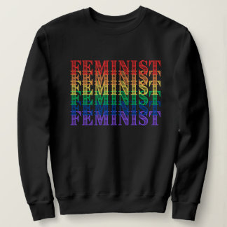 fierté féministe sweatshirt arc-en-ciel