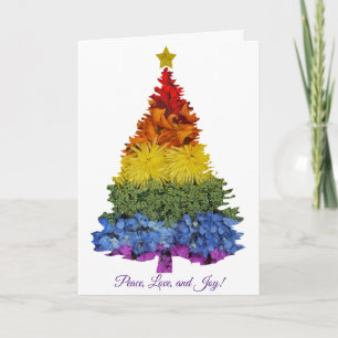 Fierté Fleurs arbre de Noël Carte de voeux de Noël