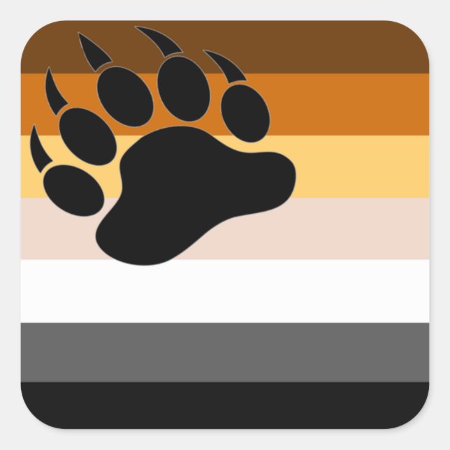 Fierté Gay Bear - Autocollants Carrés (Devant)