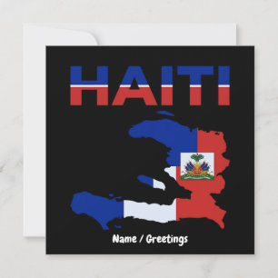 Fierté haïtienne Drapeau Haïti Carte Design Patrim