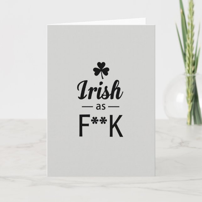 Fierté Irlandaise Comme Carte Fk (Devant)