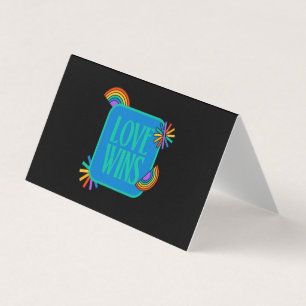 Fierté - l'amour gagne. Gay arc-en-ciel