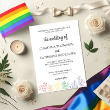 Fierté LGBTQ Aquarelle Élégante invitation de mari