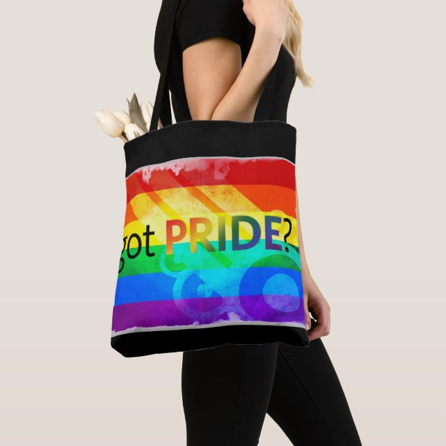 Fierté LGBTQ Rainbow Flag Grand Sac fourre-tout (De près)