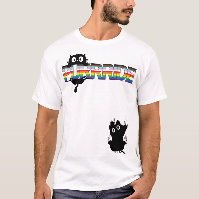 Fierté, mais avec un t-shirt de chats (Devant)
