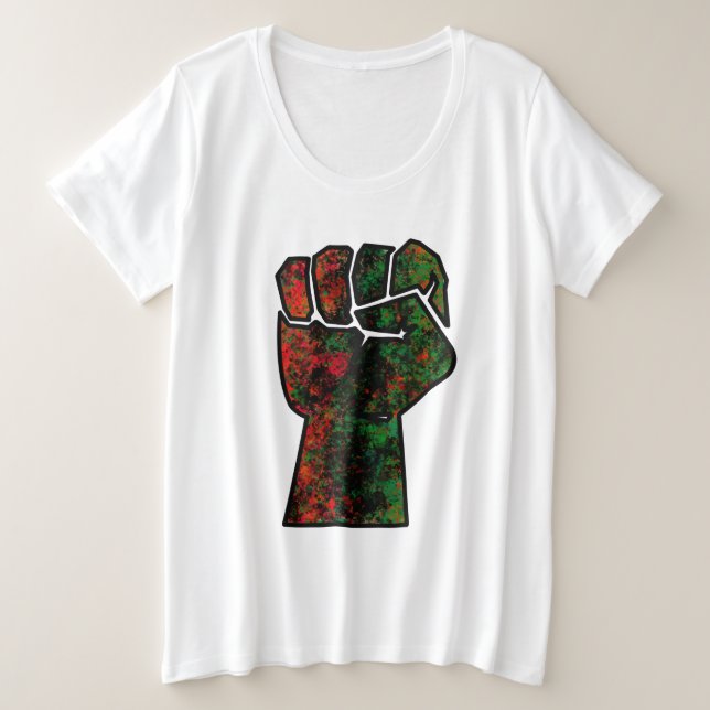 fierté noire drapeau rouge vert poing panafricain  (Design devant)