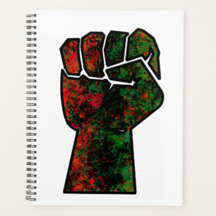 fierté noire drapeau rouge vert poing panafricain 