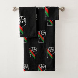fierté noire drapeau rouge vert poing panafricain