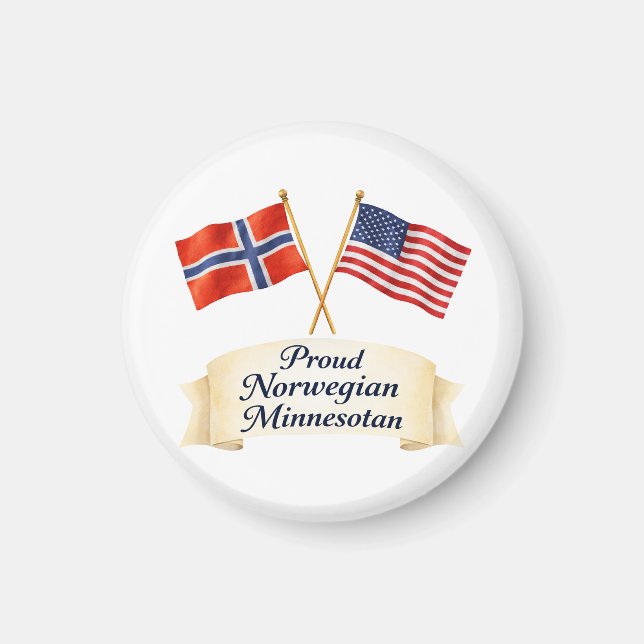 Fierté norvégienne de l'héritage Minnesotan Magnet (Devant)