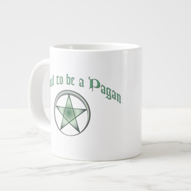 Fierté païenne verte personnalisée Jumbo Mug (Devant gauche)