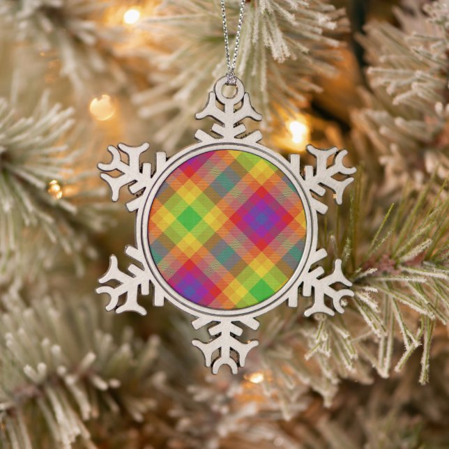 Fierté Tartan Flocon de neige - Ornement de Noël d (Arbre)