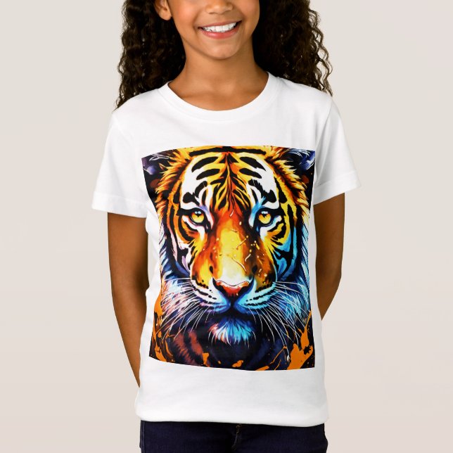 "Fiery Majesty - Le T-shirt du lion" (Devant)