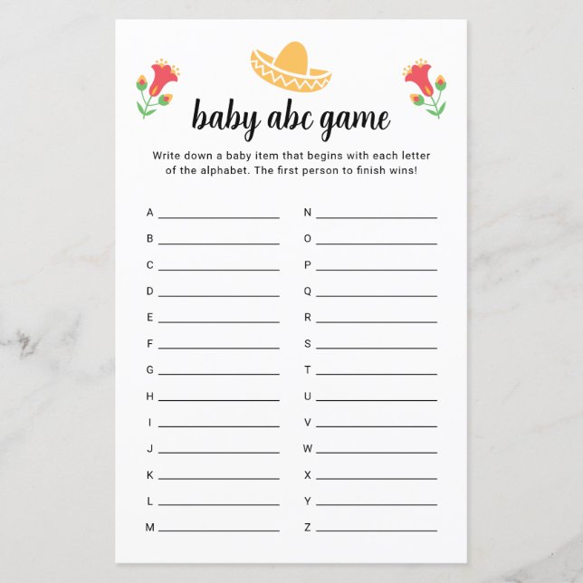 Fiesta Baby ABC Jeu (Devant)