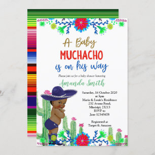 Fiesta Baby shower Invitation Boy Fiesta