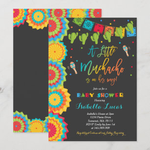 Fiesta Baby shower Invitation garçon Fiesta Douche
