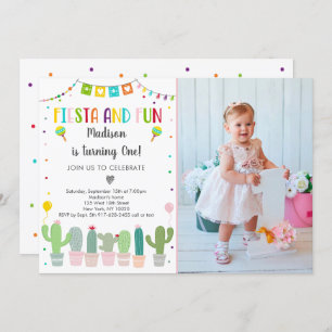 Fiesta Cactus Invitation pour le premier anniversa