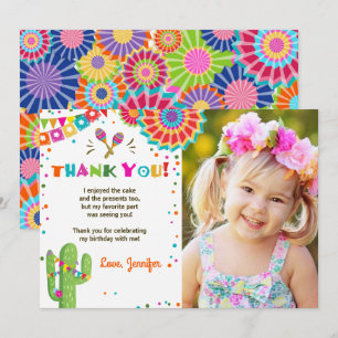 Fiesta Cactus Mexique Nacho Carte de remerciements