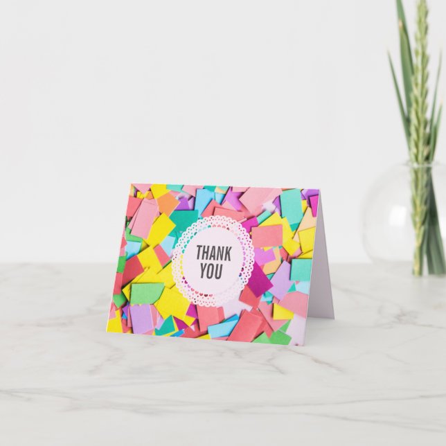 "Fiesta" - Carte de remerciements Mariage plié (Devant)