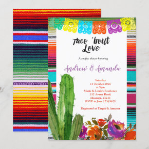 Fiesta Couples Douche Invitation Mexicaine