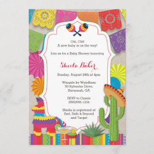 Fiesta de baby shower ! Invitation orienté