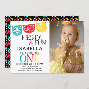 Fiesta & Fun First Birthday Photo Invitation
